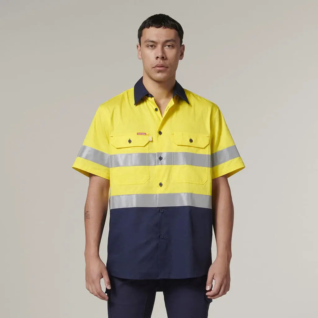 Hard Yakka Short Sleeve Two Toned Hi Vis Shirt Y07754 Hard Yakka